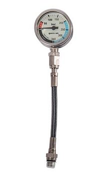 Potápačský Tlakomer MARES XR - SPG52 - Hadica 15cm - O2 PSI