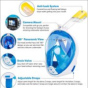Celotvárová šnorchlovacia MASKA Černá S/M