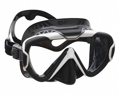 Potápačská Maska + Suchý Šnorchel + Druhý Rám - Mares PURE WIRE SET Černá - Bílá Bez náhradního rámu