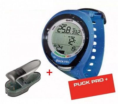 Potápačský Počítač MARES PUCK PRO PLUS a Bluetooth konektor BLUELINK PRO Čierna - Čierna