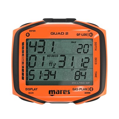 Potápačský Počítač MARES QUAD 2 Černá