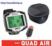 Potápačský Počítač MARES QUAD AIR + SONDA + PUZDRO zadarmo Čierna