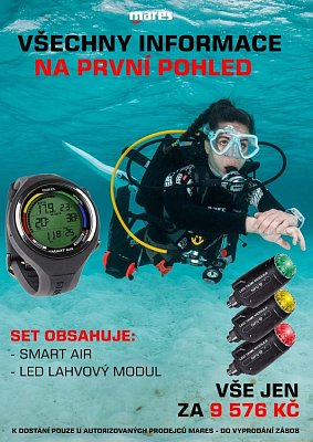 Potápačský Počítač MARES SMART AIR + SONDA Čierny