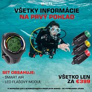 Potápačský Počítač MARES SMART AIR + SONDA Čierny