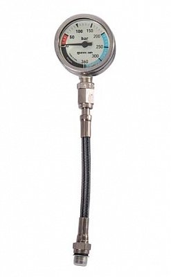 Potápačský Tlakomer MARES XR - SPG52 - Hadica 15cm - O2 PSI