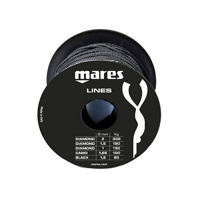 Šnúra k Harpune MARES BLACK LINES 1,6mm/80Kg/50metrov