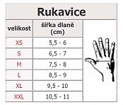 Tabuľka Veľkosťou RUKAVICE