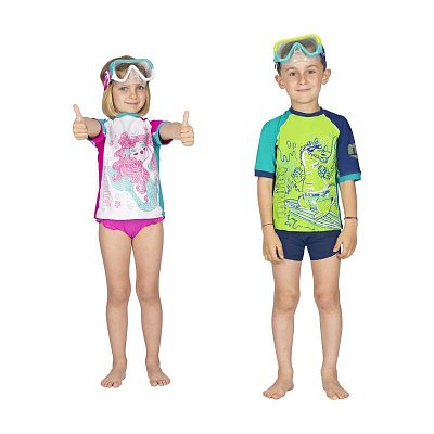 Tričko Do Vody - MARES Rashguard SHIELD Kid - Detské XS Zelená