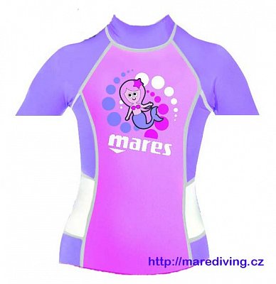 Tričko MARES RASH GUARD - Krátky Rukáv - Dievčenská 2 - 7-ročnú L / 5-6 rokov