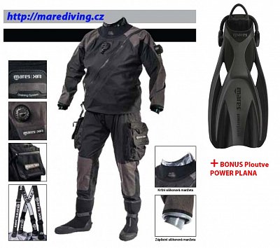 XR kevlarové SUCHÝ OBLEK sa silikón ST manžetami + Plutvy POWER PLANA - Mares XXL XL