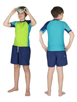Detské Tričko Do Vody Mares SEASIDE RASHGUARD SHIELD JUNIOR M Zelená