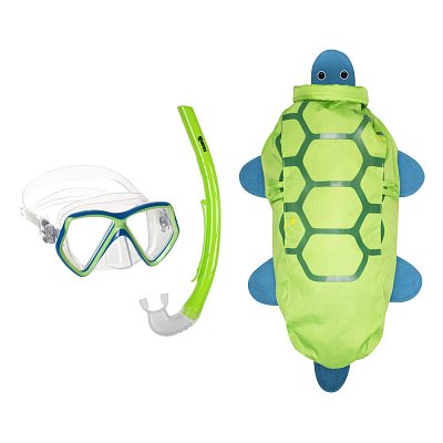 Maska + Šnorchel + Batoh - Mares ZOO - Detský Snorchloací Set Fialová - Chobotnice