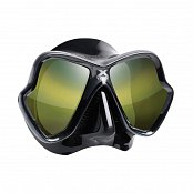Potápačská Maska MARES X-VISION ULTRA LS ZRKADLOVÁ SKLA LiquidSkin Čierna / Čierna - sklo zlatej farby