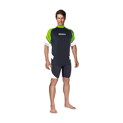 Tričko MARES RASH GUARD LOOSE FIT Short Sleeve - Krátky Rukáv - Voľný strih - Pánske M Zelená