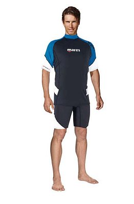 Tričko MARES RASH GUARD LOOSE FIT Short Sleeve - Krátky Rukáv - Voľný strih - Pánske XXXL Modrá